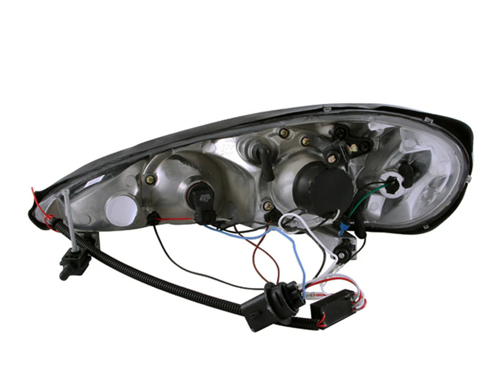 9905 PONTIAC GRAND AM PROJECTOR HALO W/LED CHROME CLEAR HEADLIGHTS