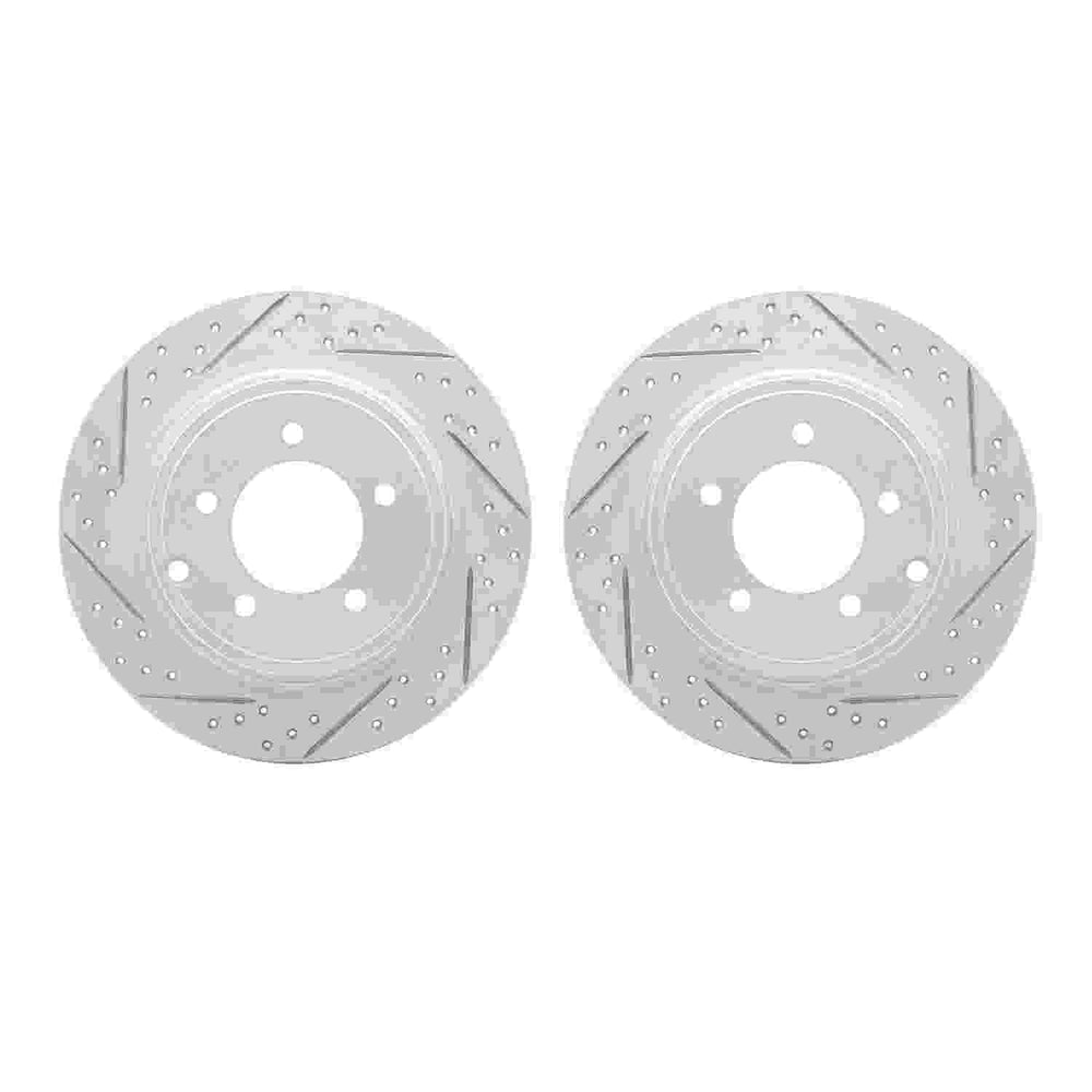 DFC 07-17 Chrysler 200 Rear Drilled & Slotted Geoperformance Rotors