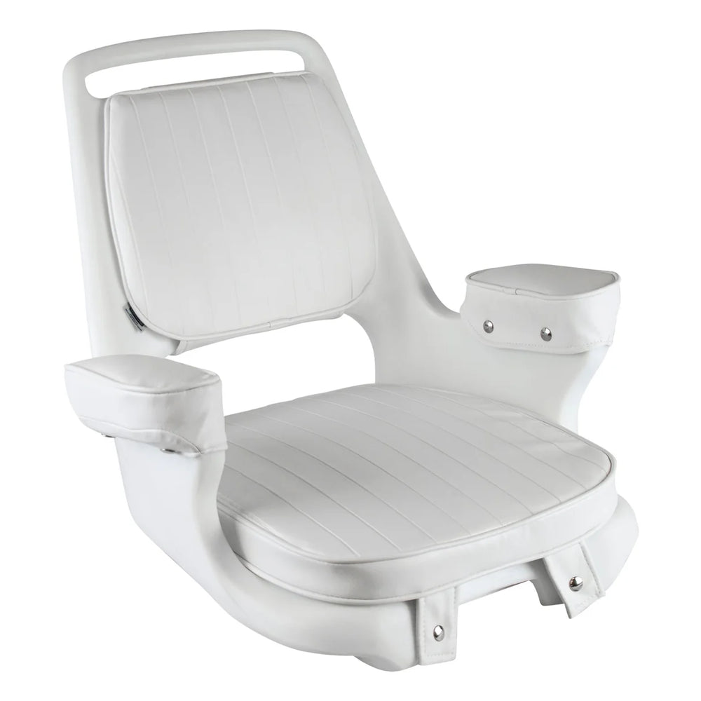 WISE 8WD1007 CAPTAINS CHAIR W/ PADDED ARMRESTS WHITE