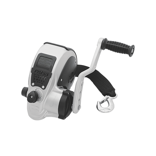 WINCH HAND CRANK TWO SPEED W 20 STRAP AND HOOK; 3200 LBS PACKAGED