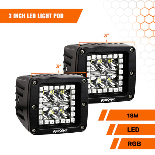 SINGLE ROW CLEAR COMBO PACK 30IN RGB CHASING LED LIGHT BAR + COVER + INSERT