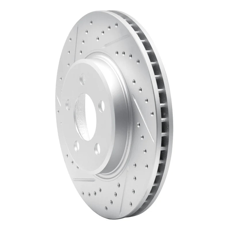 R1 08-12 Jeep J8 Front Left Drilled & Slotted Geo-Carbon Rotor