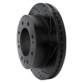 R1 11-25 Chevrolet Silverado 3500 HD Front Right Drilled & Slotted Black Brake Rotor