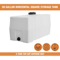 RESERVOIRHORIZ SQUAREPOLY 50 GALLON