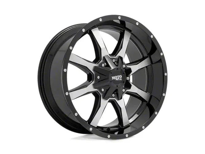MO970 20X10 5X5.0/5.5 12MM GLOSS BLACK MACHINED FACE