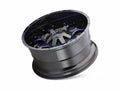 ~(42 lbs. 22X22X10)~ WARRIOR (8015) BLACK W/PRISM BLUE 20X9 6-135/6-139.7 18mm 106mm