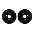 R1 Concepts Brake Rotor- D/S - Black Fits Mazda Protege