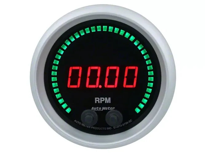 Autometer 85.7mm Black 0-16K RPM Tachometer Sport-Comp Elite Digital Gauge