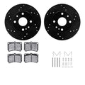 R1 E- Line Series Brake Rotor - D/S - Black w/ Ceramic Pads Hdw Fits Ford Aspire