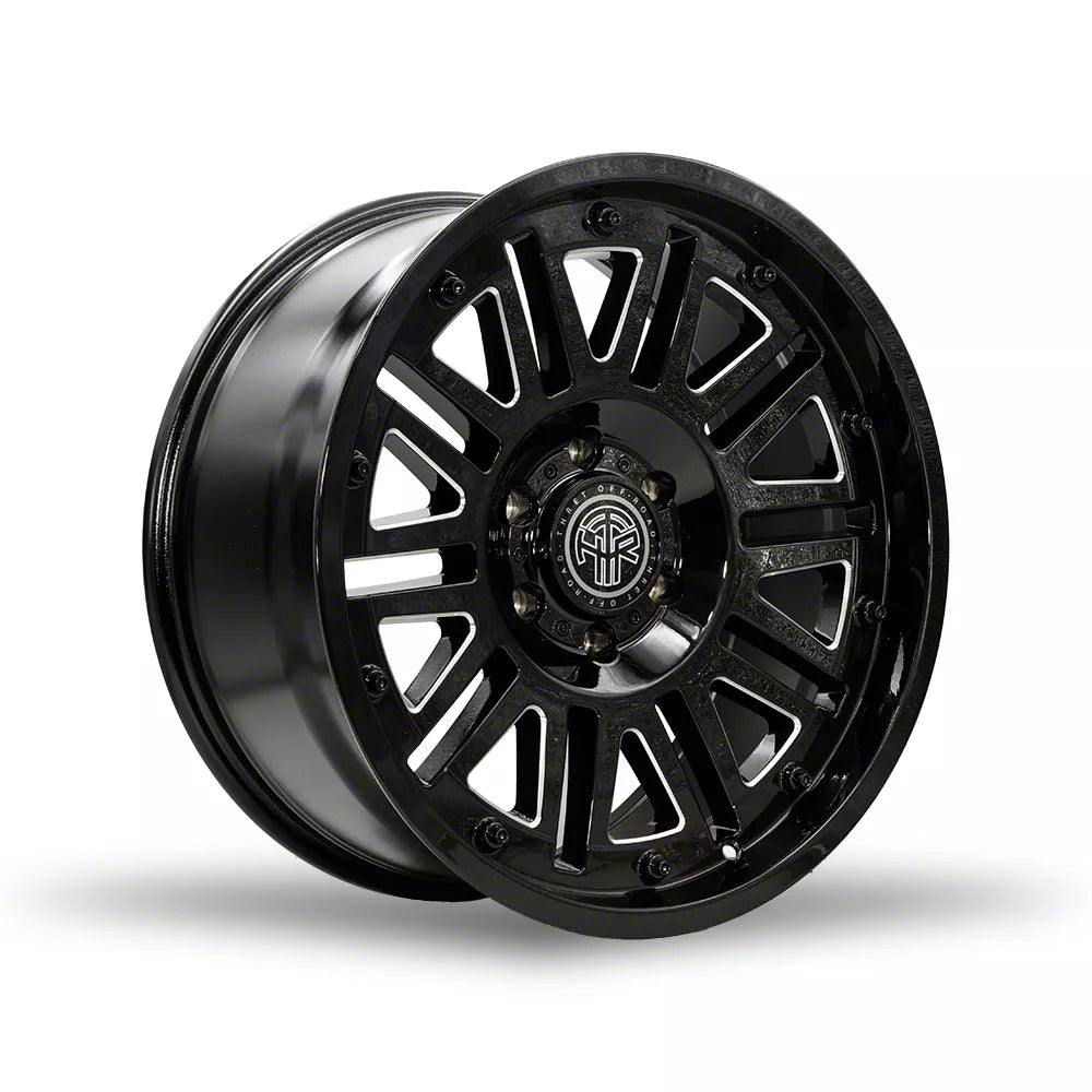 STORM 701 17X9.0 GLOSS BLACK/MILLED 6X139.7 12MM OS 106.1 CB