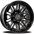 STORM 701 17X9.0 GLOSS BLACK/MILLED 6X139.7 12MM OS 106.1 CB