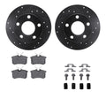 R1 E- Line Series Brake Rotor - D/S - Black w/ Ceramic Pads Hdw Fits Audi A6