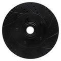 R1 04-06 Ford E-150 Front Right Drilled & Slotted Black Brake Rotor