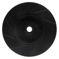 R1 04-06 Ford E-150 Front Right Drilled & Slotted Black Brake Rotor