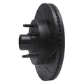 R1 04-06 Ford E-150 Front Right Drilled & Slotted Black Brake Rotor