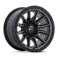 FUEL WHEELS PISTON 17X8.5 5X4.5 72 25 M-GNMTL GB-LP CAST ALUMINUM MATTE GUNMETAL GLOSS BLACK LIP FC866AB17851225