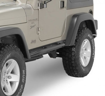 Rock Hard 4x4 Patriot Series Rocker Guards w o Tube Sliders - Raw Finish for Jeep Wrangler TJ 1997 - 2006 [RH-3001]