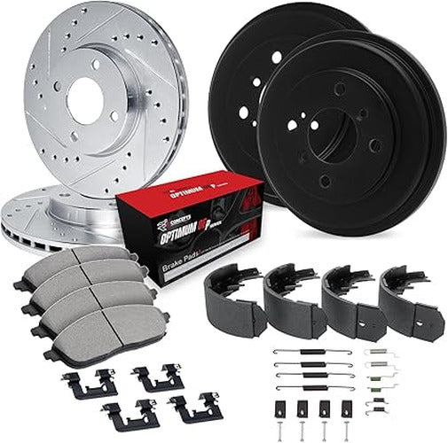 R1 Concepts Brake Rotor- Blank with Optimum Oe Pads Hdw Fits Mitsubishi Galant