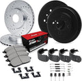 R1 Concepts Brake Rotor- Blank with Optimum Oe Pads Hdw Fits Mitsubishi Galant
