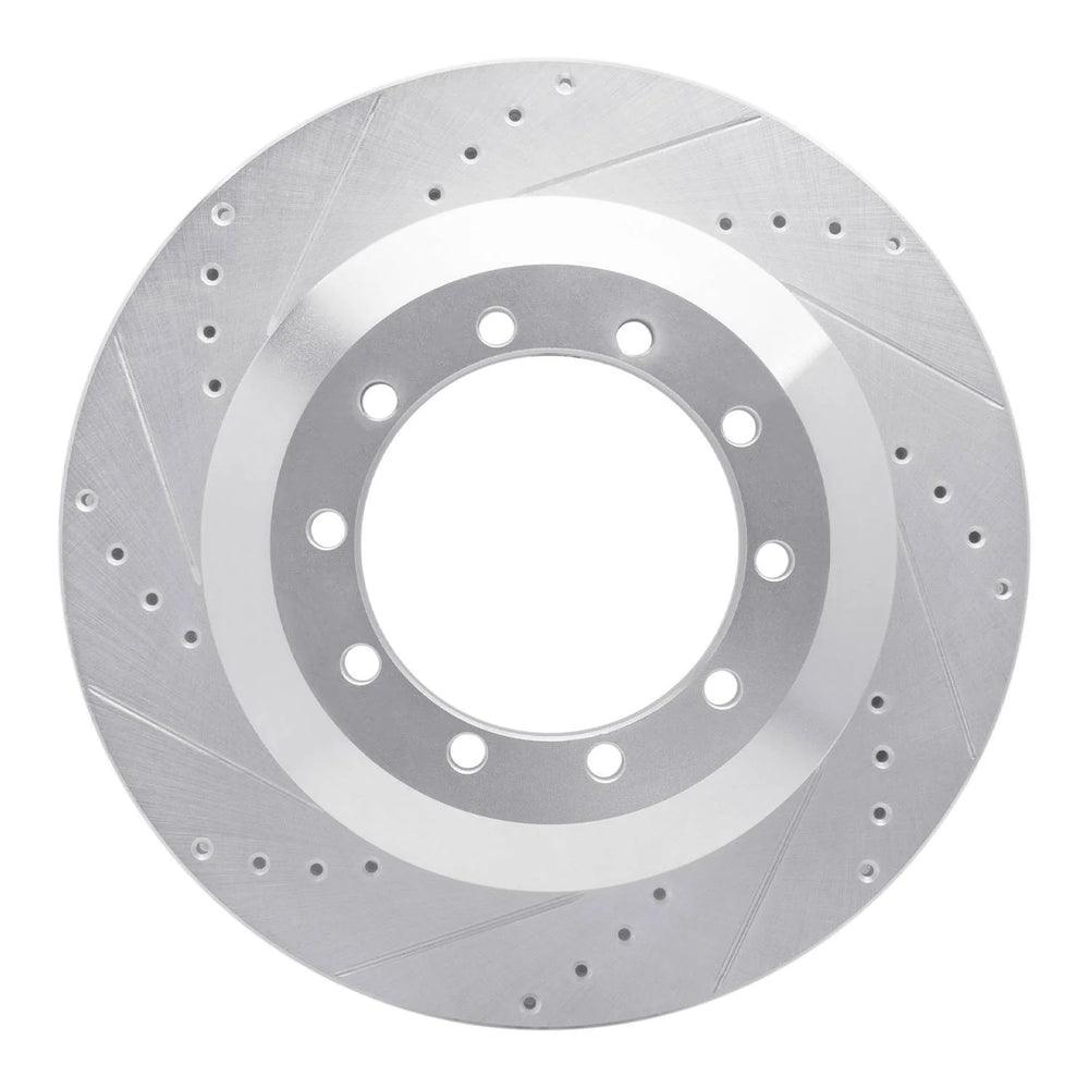 R1 99-20 Winnebago Sunflyer Front Left Drilled & Slotted Silver Brake Rotor