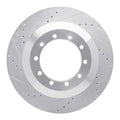 R1 99-20 Winnebago Sunflyer Front Left Drilled & Slotted Silver Brake Rotor