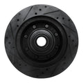R1 95-07 Ford E-150 Econoline Front Right Drilled & Slotted Black Brake Rotor
