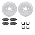 R1 10-25 ScIon FR-S Rear Drill/Slot Carbon Coated Rotor Set w/Optimum Pads
