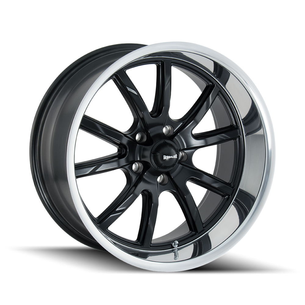 ~(34 lbs. 20X20X11)~ 650 (650) MATTE BLACK/POLISHED LIP 18X9.5 5-120.65 0MM 83.82MM