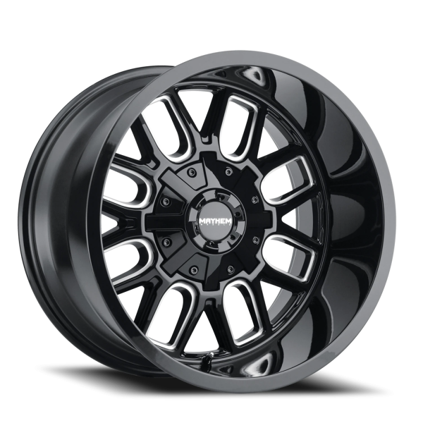 MAYHEM COGENT 8107 GLOSS BLACK MILLED 18X9 8-165.1 0MM 130.8MM