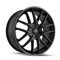 ~(38 lbs. 22X22X10)~ TR60 (3260) MATTE BLACK/MACHINED RING 20X8.5 5-112/5-120 40MM 72.62MM