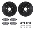 R1 11-17 Chevy Cruze Limited Front Drill/Slot Black Rotors w/Ceramic Pads