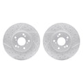 R1 99-14 Acura MDX Front Drilled & Slotted Carbon Coated Brake Rotor Set