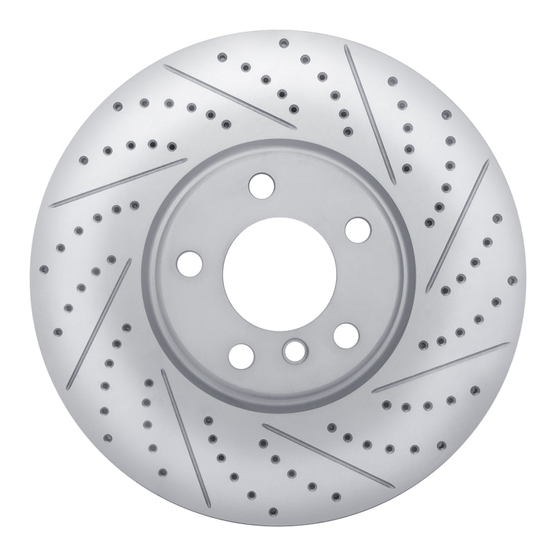 DFC 21-23 Dodge Challenger Left Front Drilled & Slotted Geoperformance Rotor