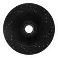 R1 93-95 Chevrolet G30 Front Left Drilled & Slotted Black Brake Rotor