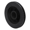 R1 93-95 Chevrolet G30 Front Left Drilled & Slotted Black Brake Rotor