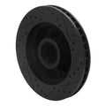 R1 93-95 Chevrolet G30 Front Left Drilled & Slotted Black Brake Rotor