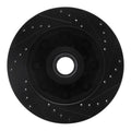 R1 93-95 Chevrolet G30 Front Left Drilled & Slotted Black Brake Rotor