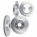 DFC 84-95 Mercedes-Benz 300CE Front & Rear Drilled & Slotted Silver Rotors