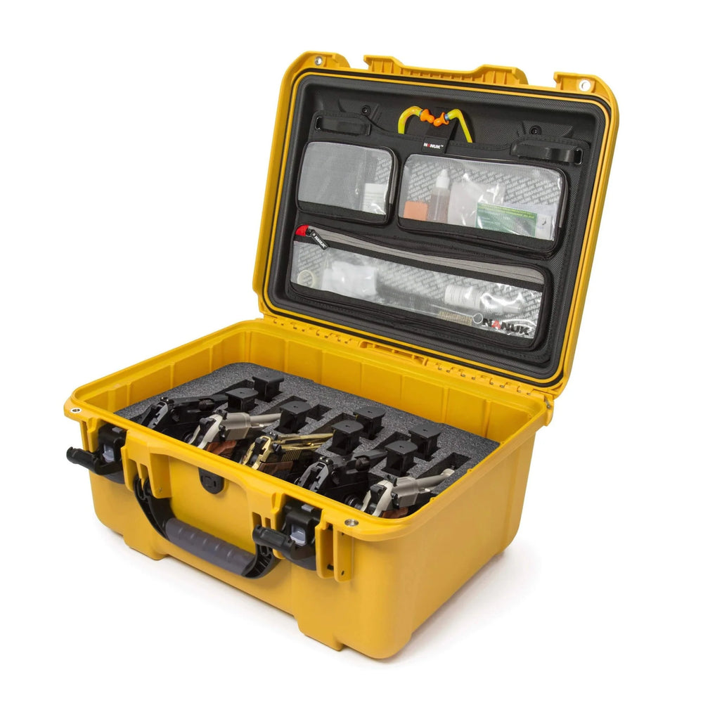 NANUK CASE W/LID ORG.W/F FOR 5UPYELLOW INTERIOR: 18 X 13 X 9.5IN