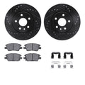 R1 E- Line Series Brake Rotor - D/S - Black w/ Ceramic Pads Hdw Fits Chevrolet Bolt