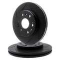 R1 Concepts Brake Rotor- Slotted - Black Fits Chevrolet Colorado
