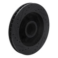 R1 93-95 Chevrolet G30 Front Right Drilled & Slotted Black Brake Rotor