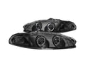ANZO 1997-1999 Mitsubishi Eclipse Projector Headlights w/ Halo Black G2