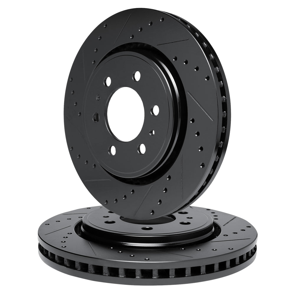 R1 Concepts Brake Rotor- D/S - Black Fits Chevrolet Colorado