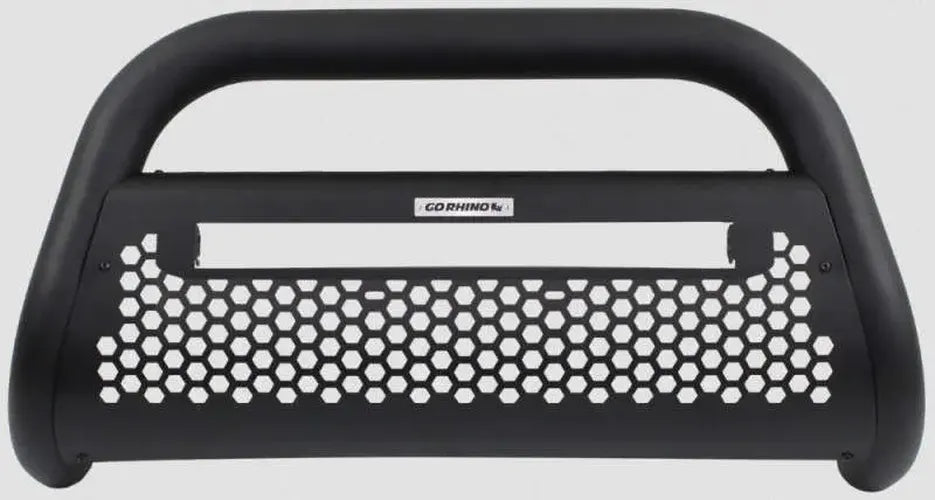 RC2 LR Bull Bar with Mounting Brackets & 20 Inch Light Bar Opening Textured Black 2003-2004 Silverado/Sierra 1500/2500 Go Rhino