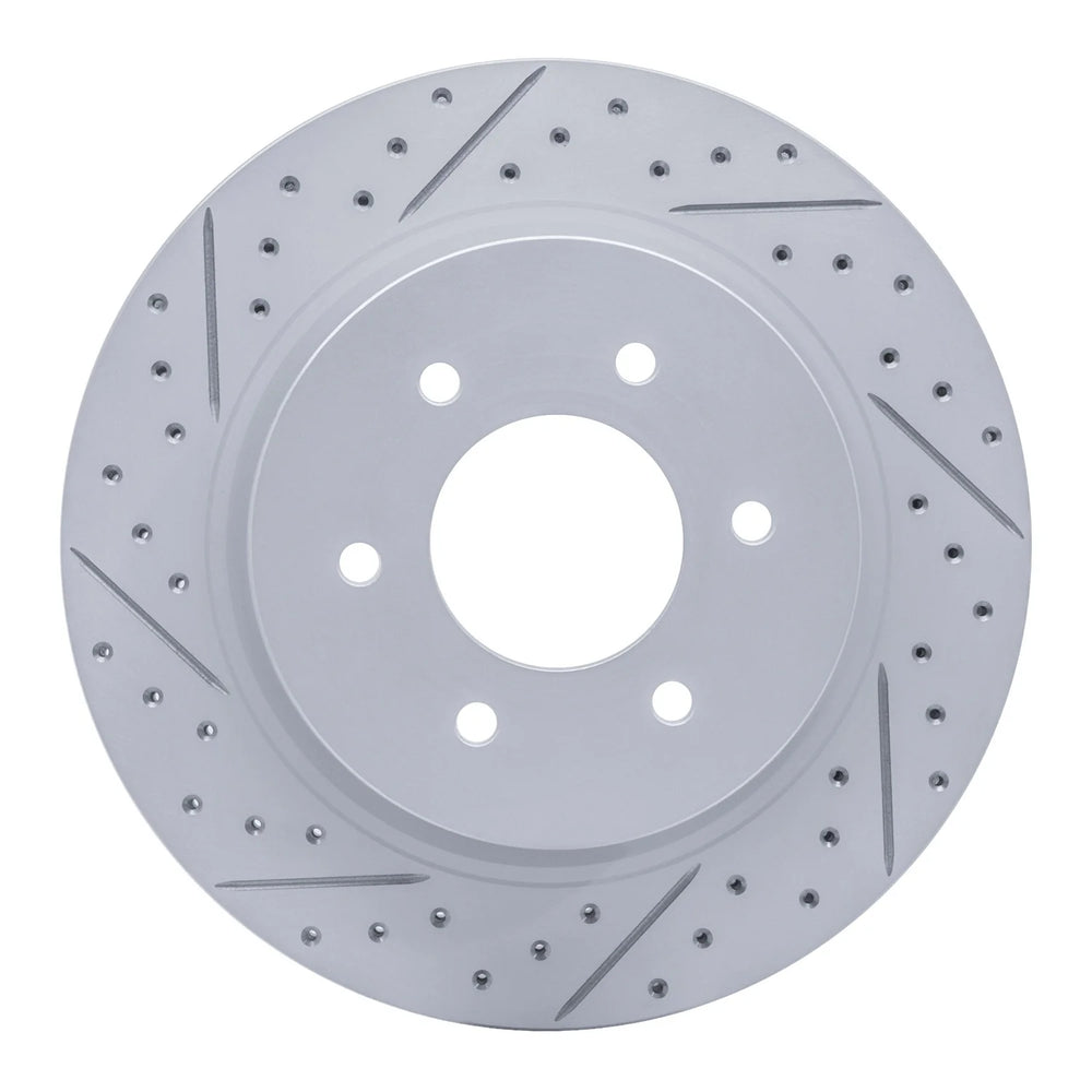 R1 16-24 Nissan Titan Xd Front Left Drilled & Slotted Geoperformance Rotor
