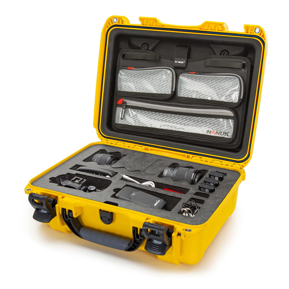 NANUK CASE W/LID ORG.W/F FOR 1 BODY DSLRYELLOW INTERIOR: 17 X 11.8 X 6.4IN