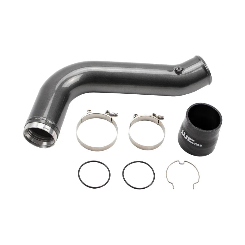 Wehrli Passenger Side 3.5 in. Intercooler Pipe 17-19 Duramax L5P Fine Texture Black Fine Texture Black 100530-FTB