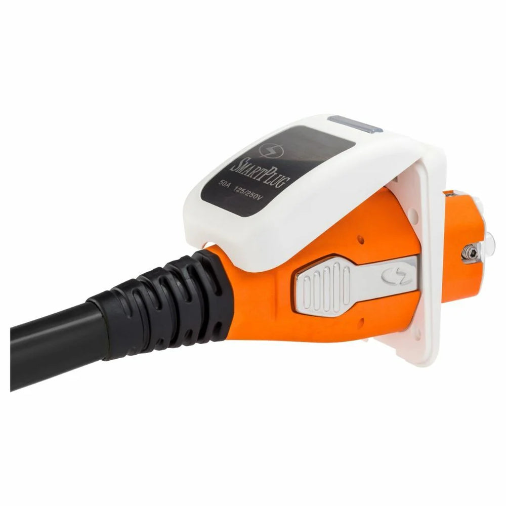 50 AMPFEMALE CONNECTOR & NONMETALLIC INLET/WHITE
