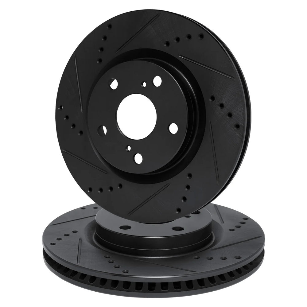 R1 Concepts Brake Rotor- D/S - Black Fits Lexus SC300